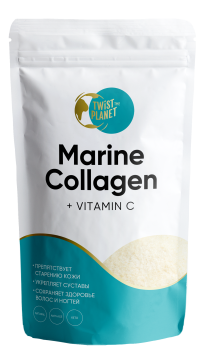 Twist the Planet, Морской коллаген с витамином C, порошок, 100 г