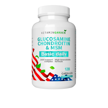 Vitamin Garden, Глюкозамин + Хондроитин + MSM, капсулы, 120 шт.