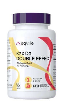 Eqville, Витамин D3+K2, капсулы, 60 шт.