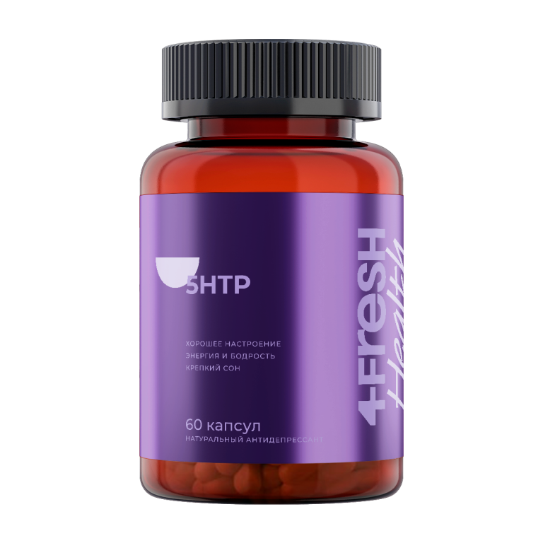 4FRESH HEALTH, 5-HTP (5-Гидрокситриптофан), капсулы, 60 шт.