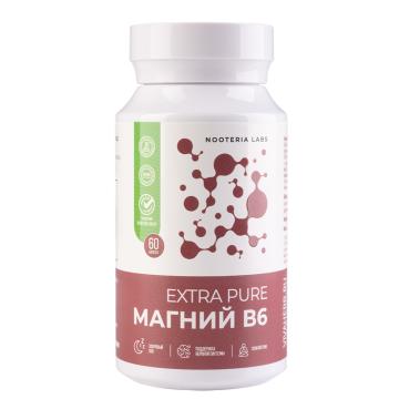 Nooteria Labs, Магний (бисглицинат) B6 Extra Pure, капсулы, 60 шт.