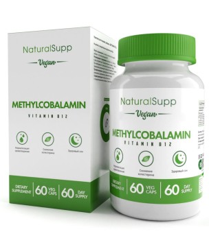 NaturalSupp, Метилкобаламин (Витамин B12), капсулы, 60 шт.